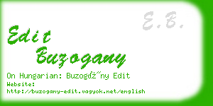 edit buzogany business card